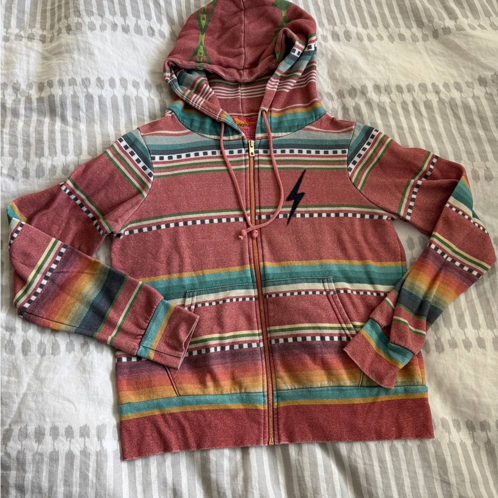 Striped Hoodie with Lightning Bolt